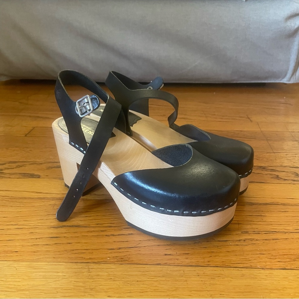 Swedish Hasbeens Krillian black size 37